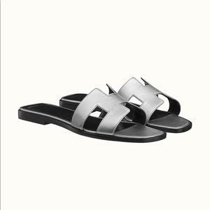 Hermès Oran sandal - Gris Argenté